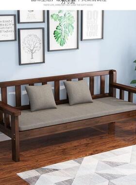 实木长椅QAA沙发租椅阳台沙客厅出屋简易休人闲长椅子双人三发长