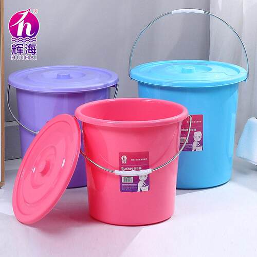 辉厂家销辉海家用手提塑料直水桶加厚海多规格学生储水桶 现货