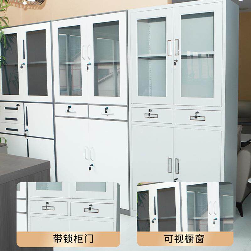 办公柜室文证件铁皮柜财凭柜资料档案收务纳柜二斗办公柜带抽屉通