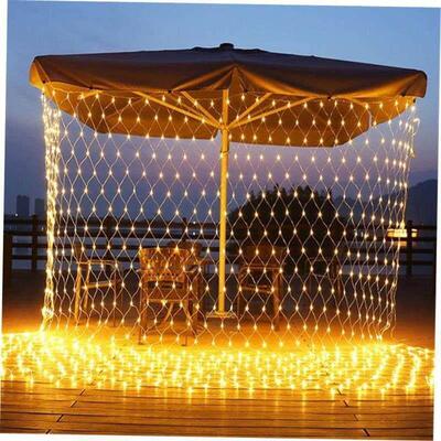 Garland Curtain LED Net Light Festoon Christmas Decor for Ho