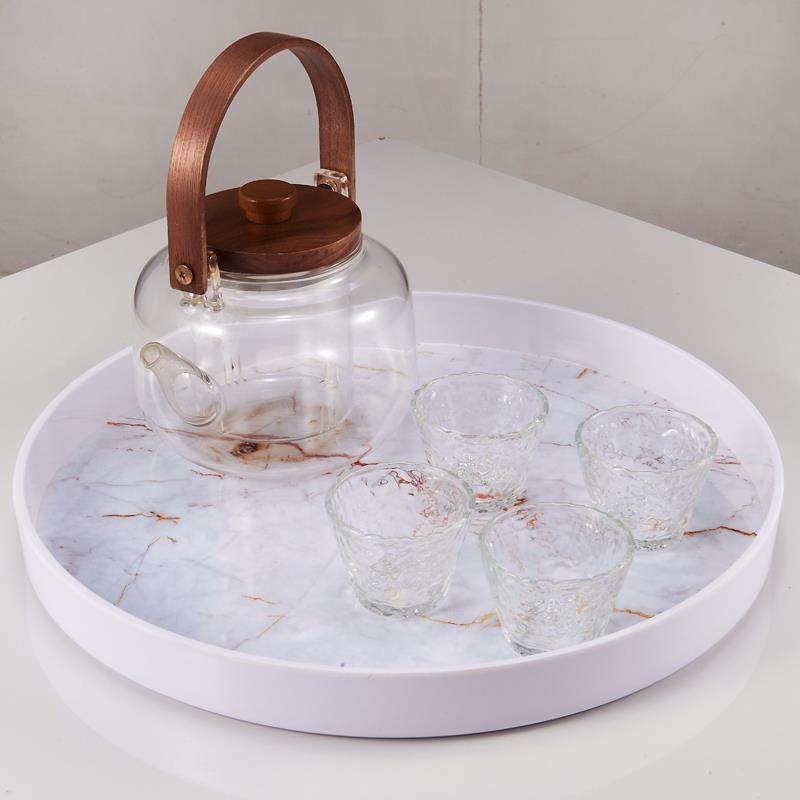 北欧简约圆形托 托盘家用客厅水杯盘茶盘餐具轻奢高级酒店餐盘点,餐饮具,餐用托盘,淘宝优惠券,粉丝福利购,淘宝优惠卷