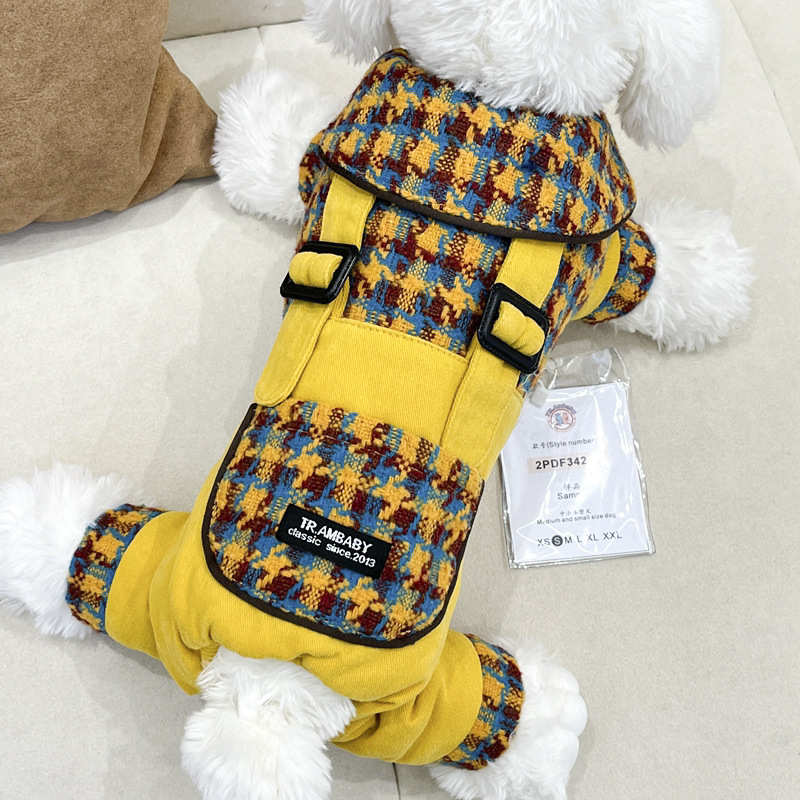 爱萌氏宠狗狗四脚衣服泰迪贵宾博美比熊秋冬舒适保暖宠物秋冬棉服