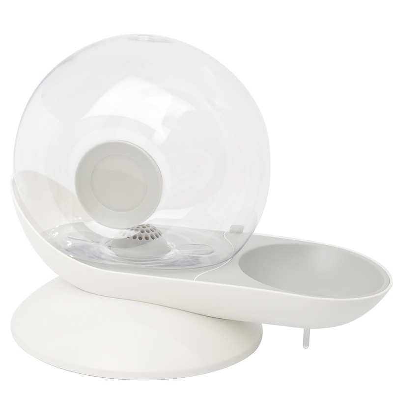 碗水器自动嘴碗盆批发不湿碗双宠物新款蜗牛喝饮水机猫塑料狗食狗