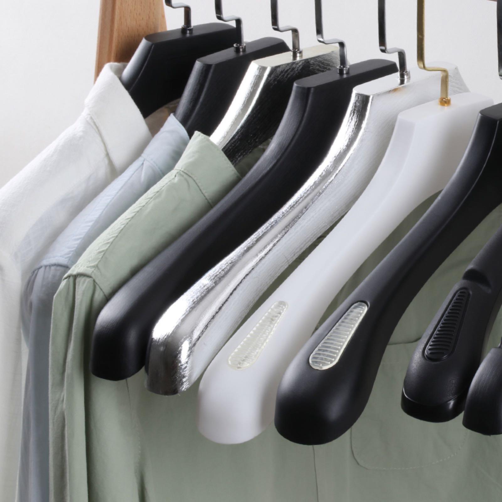 61K3服装店塑料衣架加厚手感漆西装大衣磨砂无痕裤夹挂晾衣架子