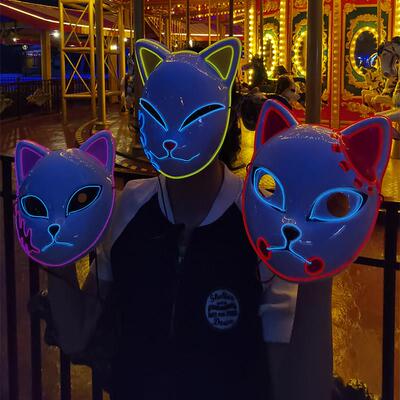 Glowing Cosplay Mask Horror Skull Smiling Face Joker