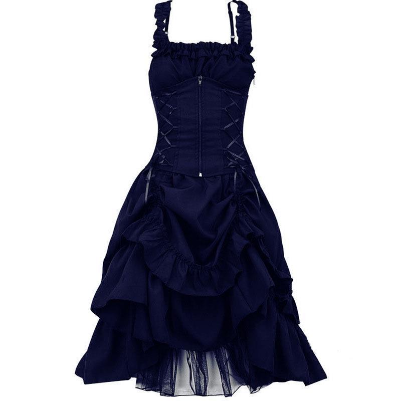 Lolita dress Gothic ball gown dress Slim irregular tie