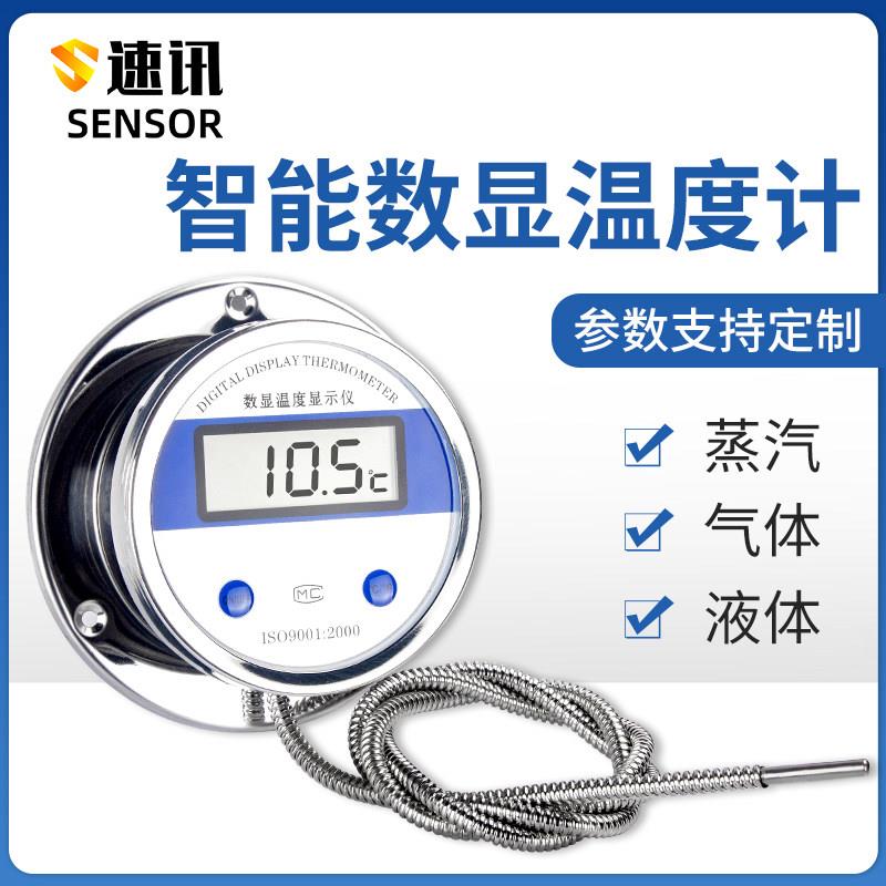 数显温度计带监视器测水温耐酸碱养殖屠宰工业测温耐高温防水温度