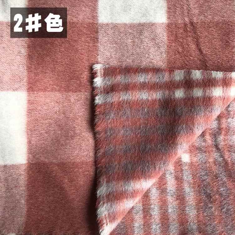 2025新款尔阿巴卡驼绒毛格呢面料千鸟双面羊羊绒SWF大衣毛呢面料