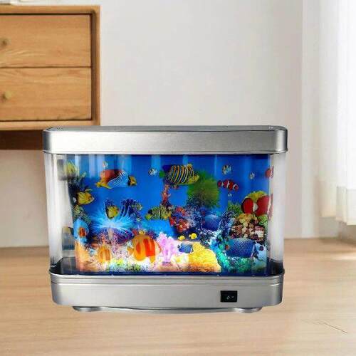 Aquarium Mood Lamp Night Light 5W Desktop Ornament Fishes