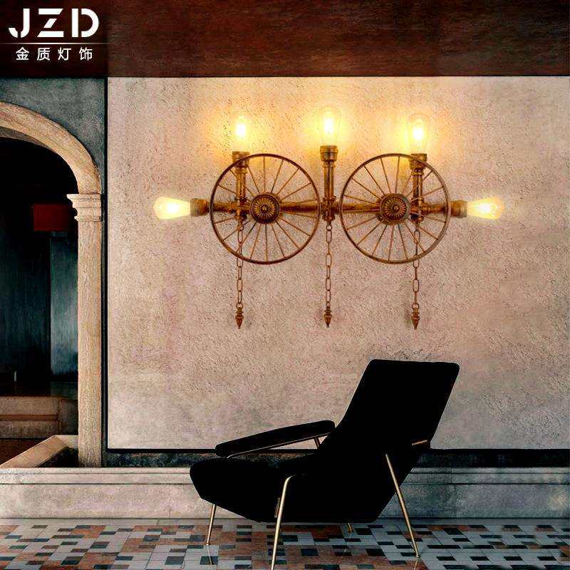 美式复古工业风壁灯 咖啡厅餐厅铁艺水管壁灯 个性创意仿古壁灯