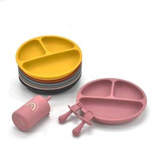 9Colors Plate Baby Grade Set Silicone Food BPA Free Dishes