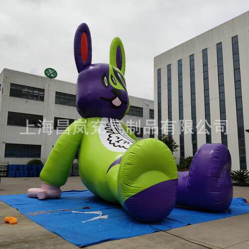 创意充气气模定异类造型卡通人偶模型广告坐姿充气兔子