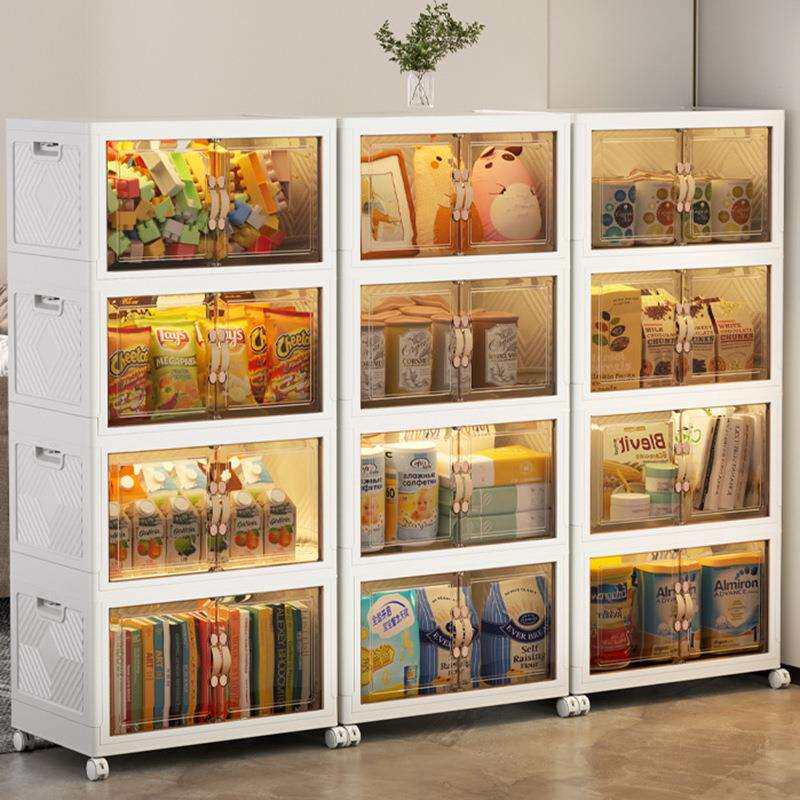 折叠收纳箱轻奢家用大号零加厚食杂物收纳柜可叠加衣物防尘收纳箱