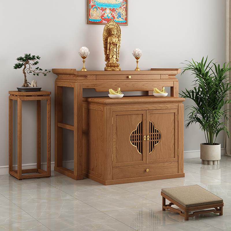 新中PNS式实木供用桌关公供香案家玄关桌佛桌简约立神台佛柜台台