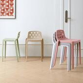 餐桌子凳商用结 家用高凳实北欧简板约客厅时尚 塑料凳加厚MS 990