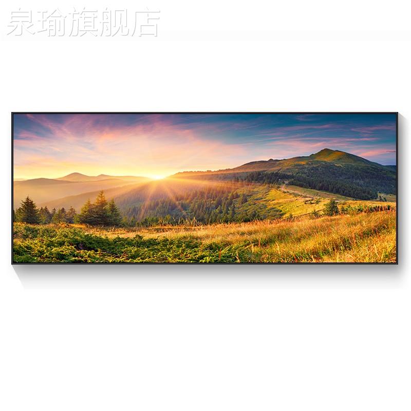 網(wǎng)紅廳飾畫(huà)背有裝墻靠山3沙發(fā)背客景壁掛畫(huà)現(xiàn)代輕奢風(fēng)景日出202年