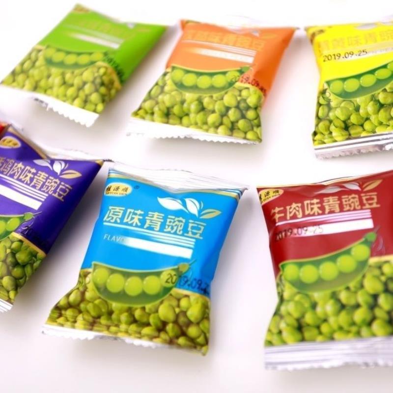 桂源顺青豌豆3蒜香芥末牛肉味原味香辣蟹黄味休闲小包装散装