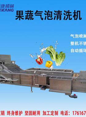 商用果蔬清洗机喷淋设备气泡叶菜水果清洗机蔬菜清洗风干线厂家
