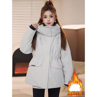 宽松百搭衣加厚冲锋衣夹克 新款 ROUMIKL加绒派克服女款 2025年冬季