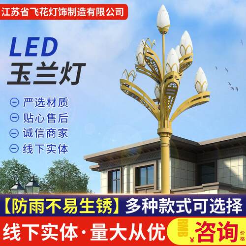 中华灯户外6米8米10米12米景观庭院灯路灯广场玉兰灯照明高杆灯