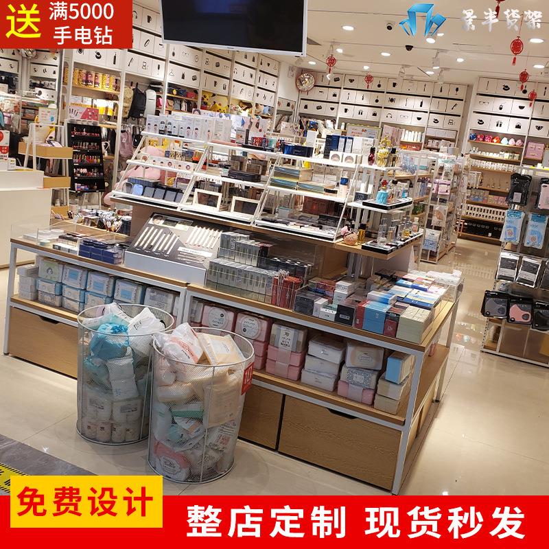 场多层流水商台中岛柜化妆货品母婴展精柜品文具店超市货架展/示