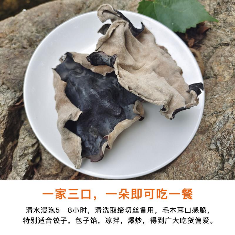 头茬毛木耳干货白背毛木耳脆木耳肉厚食用地耳大木耳500g非黑木耳