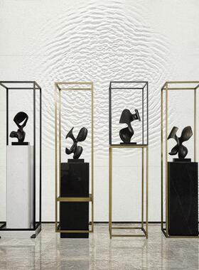 酒店大堂大型落地艺术雕塑装饰售楼处别墅样板间大理石底座摆件