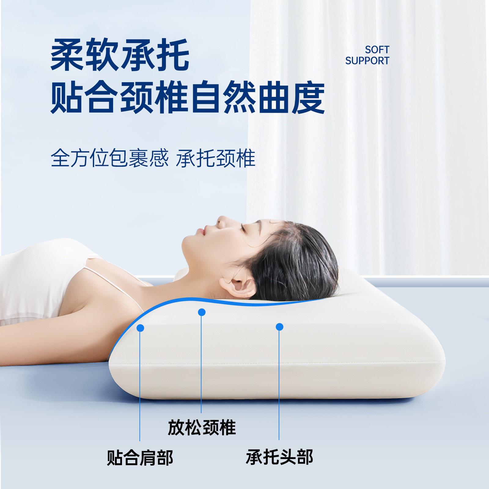 长零芯压20233记忆棉双人长枕头枕.8米.5m加护颈一米八高低枕五枕