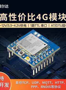 中移ML307R 4G Cat1模组全网通DTU |低功耗模块 Open CPU数据透传