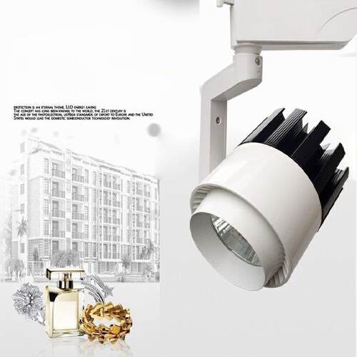 Led轨道灯服装店聚光灯背景墙展厅聚光灯表面安装Cob轨道灯20w30