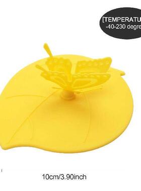 Emption!6Pcs Silicone Cup Covers Butterfly Mug Cup Lids
