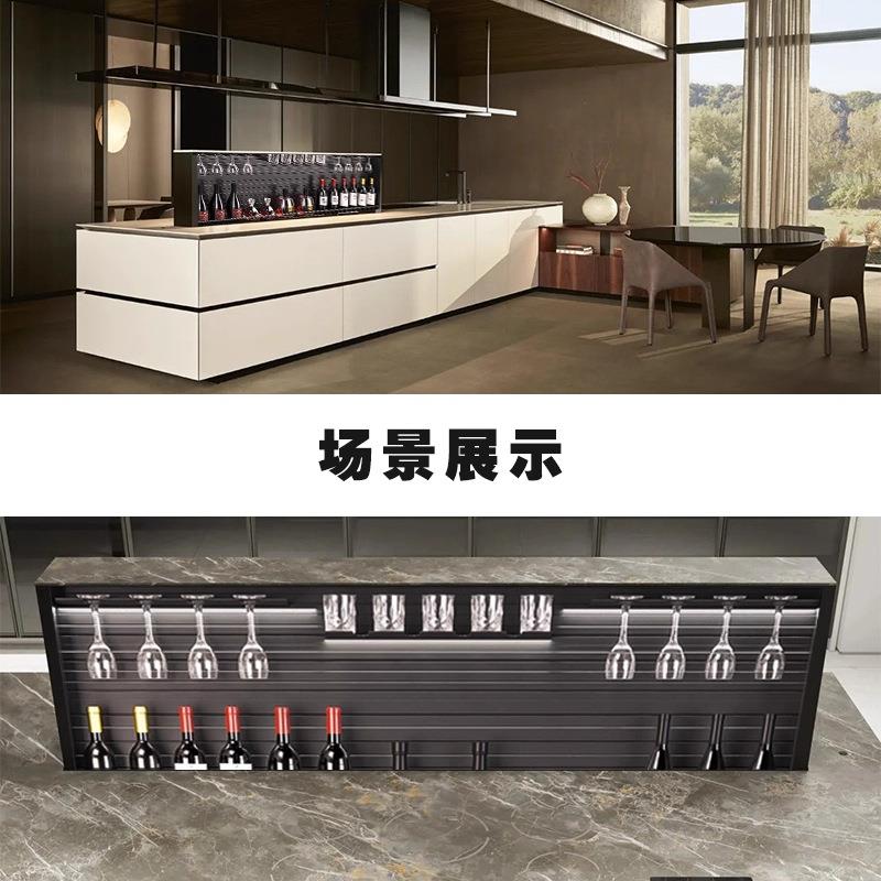 中岛台电动升降机拉篮电机改造台面上升调味料储物架隐形收纳酒柜