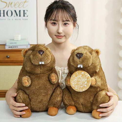 可爱土拨鼠玩偶公仔毛绒玩具挂件大号娃娃女生睡觉创意抱枕礼物男