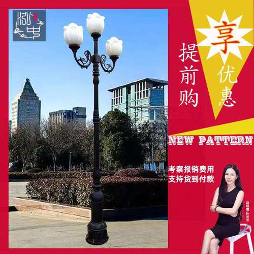 3mLED户外小区园林庭院灯4米文旅景区复古造型别墅不夜城景观灯