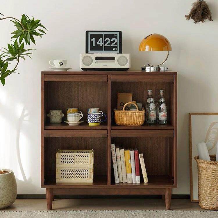 简约复古实木书柜客厅沙发边柜杂志柜卧室收纳柜储物柜厨房餐台柜