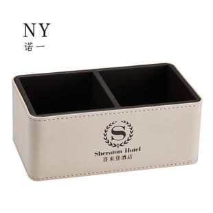 咖啡茶叶包装 星级酒店用品皮双格茶包盒经典 收纳空盒高档家用定制