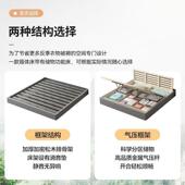 意式 奢简约双人床主卧高端大气软包婚靠床卧现代气压轻储室SQY物