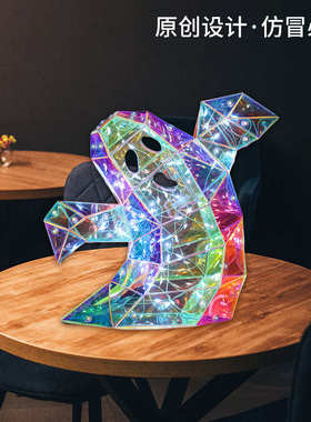 夜礼品摆件狂欢小装饰批发布置幻彩发光夜万圣节幽灵派对灯