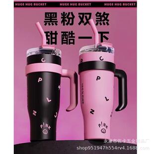 巨无霸保温杯新款高颜值奶茶杯大容量40oz汽车杯不锈钢吸管冰霸杯