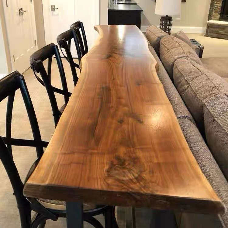 桌阳台吧台桌椅窄家用商用酒吧靠墙餐桌桌子长店组合实木条桌