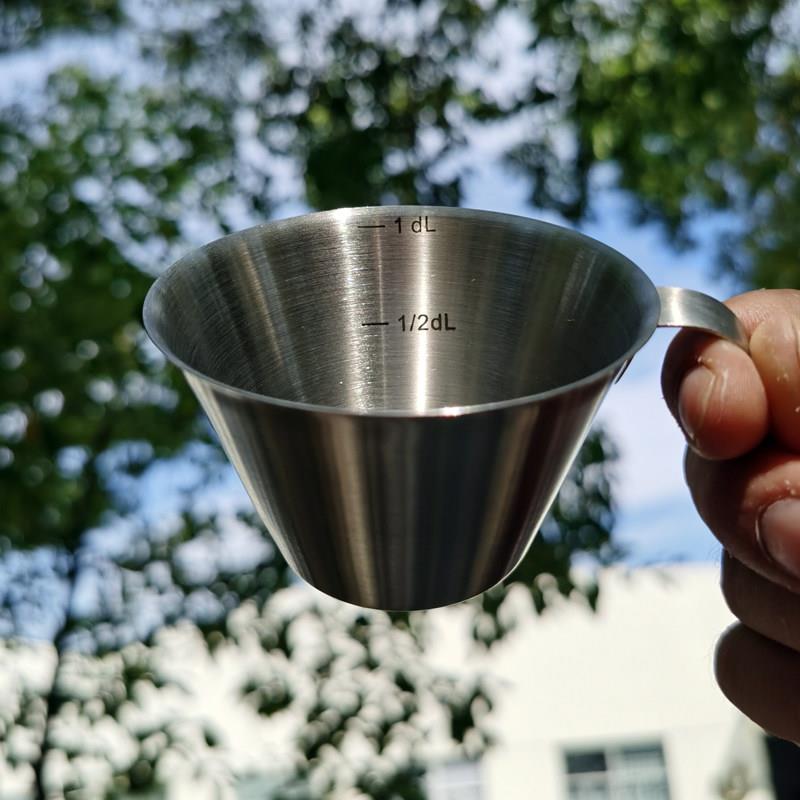 金属长柄量杯意式浓缩咖啡盎司杯espresso不锈钢萃取杯刻度杯