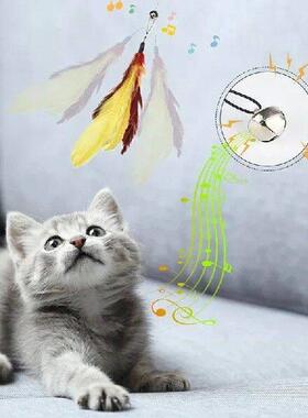 Pet Feather Funny Toy Cat Kitten Feather Teasing Wand