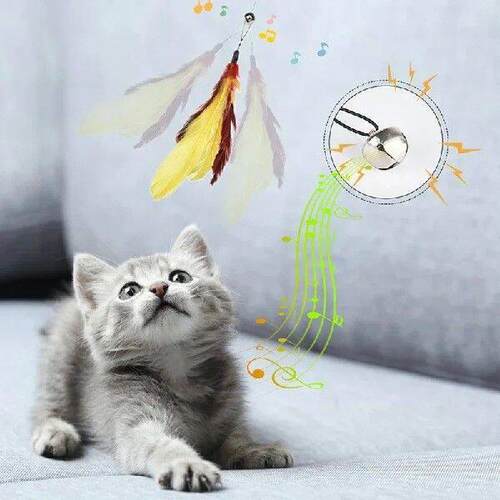 Pet Feather Funny Toy Cat Kitten Feather Teasing Wand