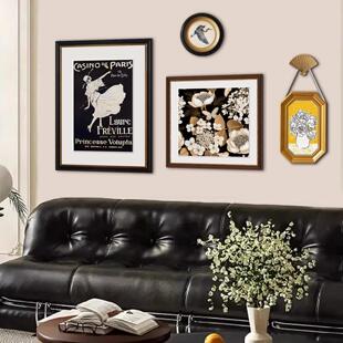 法式客厅装饰画中古风卧室背景墙高级感挂画照片墙组合壁画
