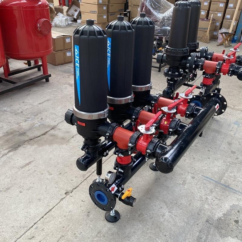 盘式过滤器 (卧式过滤装置)高效节水农业砂石叠片组合过滤器