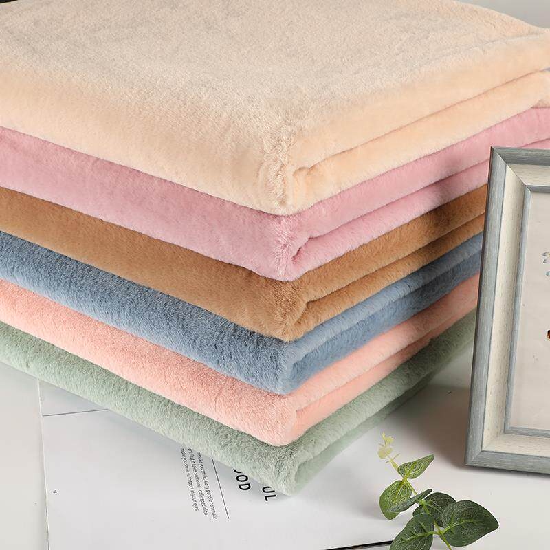 仿小兔毛短毛绒仿獭兔棉花娃娃服装布料兽装抱枕玩偶diy柜台展示