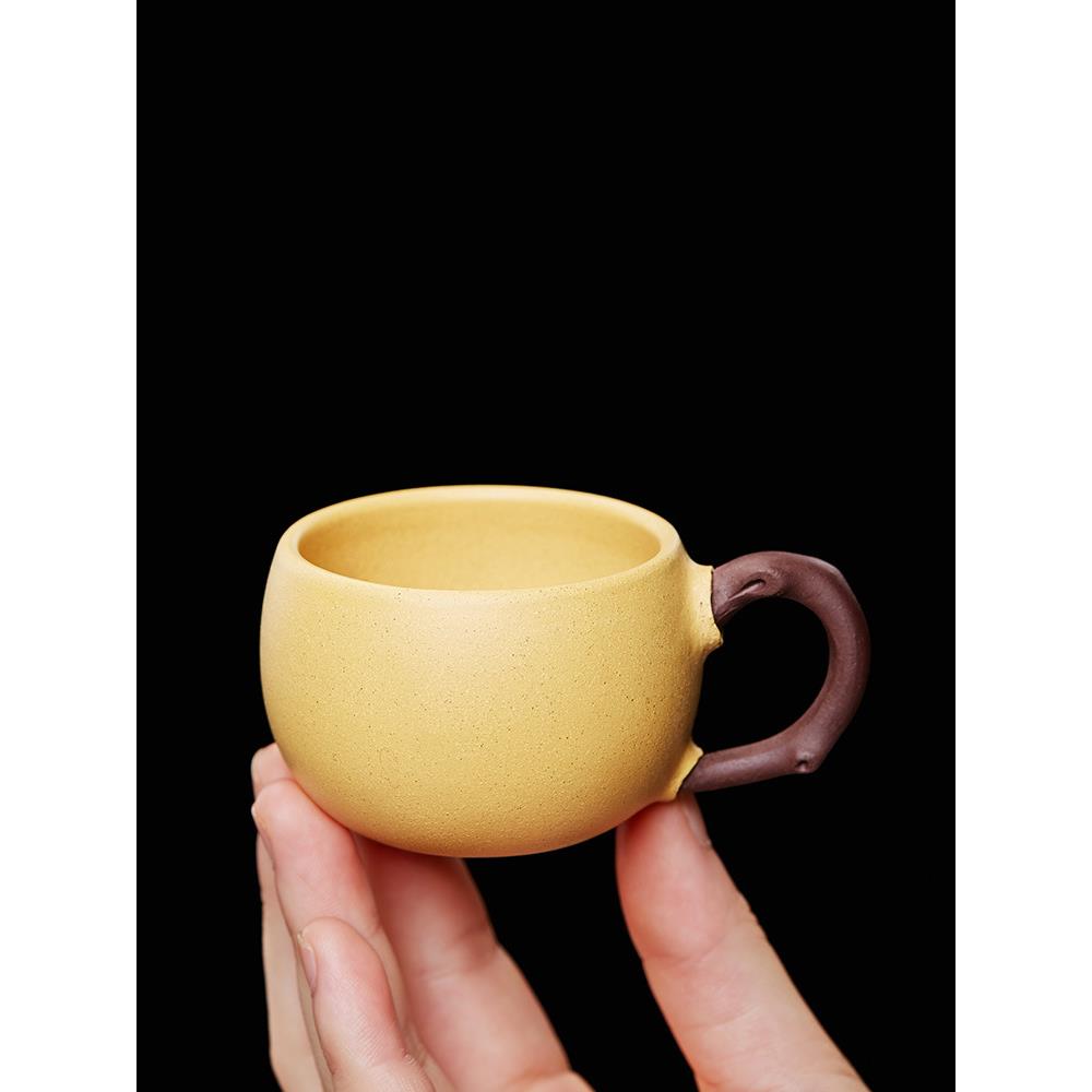 xyt宜兴紫砂主人杯原矿黄金段泥功夫小茶杯品茗单杯陶瓷功夫茶具