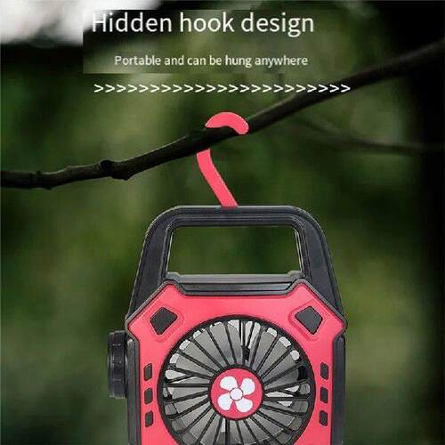 Portable Camping Fan With Light Multifunctional Outdoor