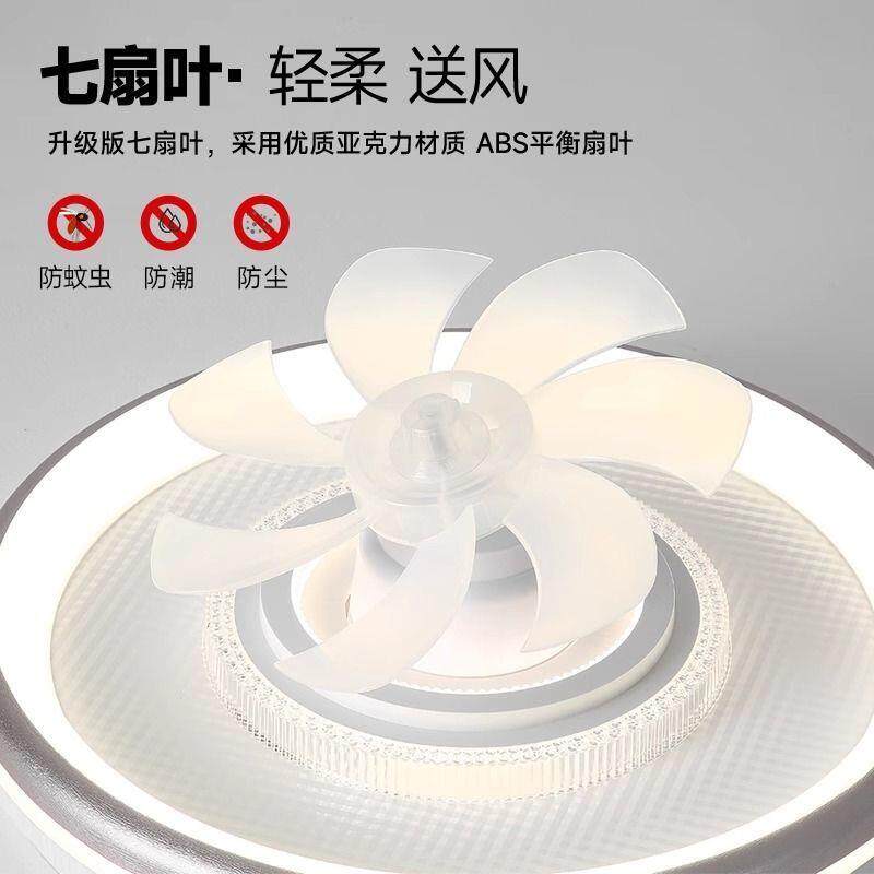 卧832室温风扇灯摇头大风全光谱灯馨简约现代儿力童房间灯具