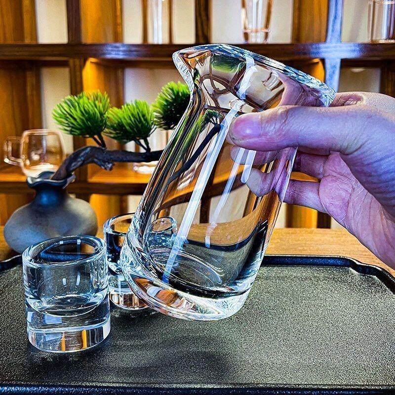 天然原石水晶公道杯功夫茶具分茶器豪华高档水晶玻璃公道杯